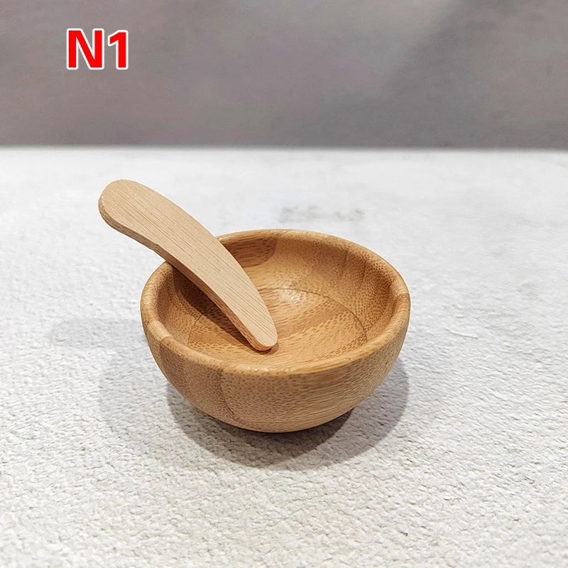 1set Mask Bowl Women Lady DIY Facial Mask Kit Face Mask Bamboo Bowl Mixing Stick Spoon Spatula Kit Cosmetic Beauty Tool SkinCare