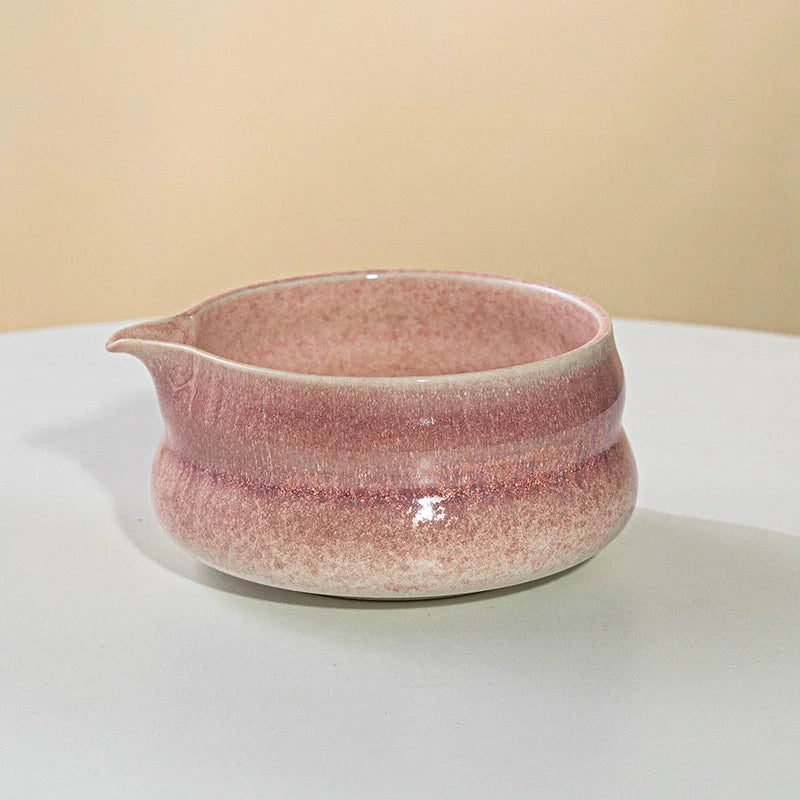 Matcha bowl Ceramic Matcha Green Tea Chasen Holder Stand Bowl Bamboo Whisk Grinder Brushes Tea Tools Holder Gradient Color