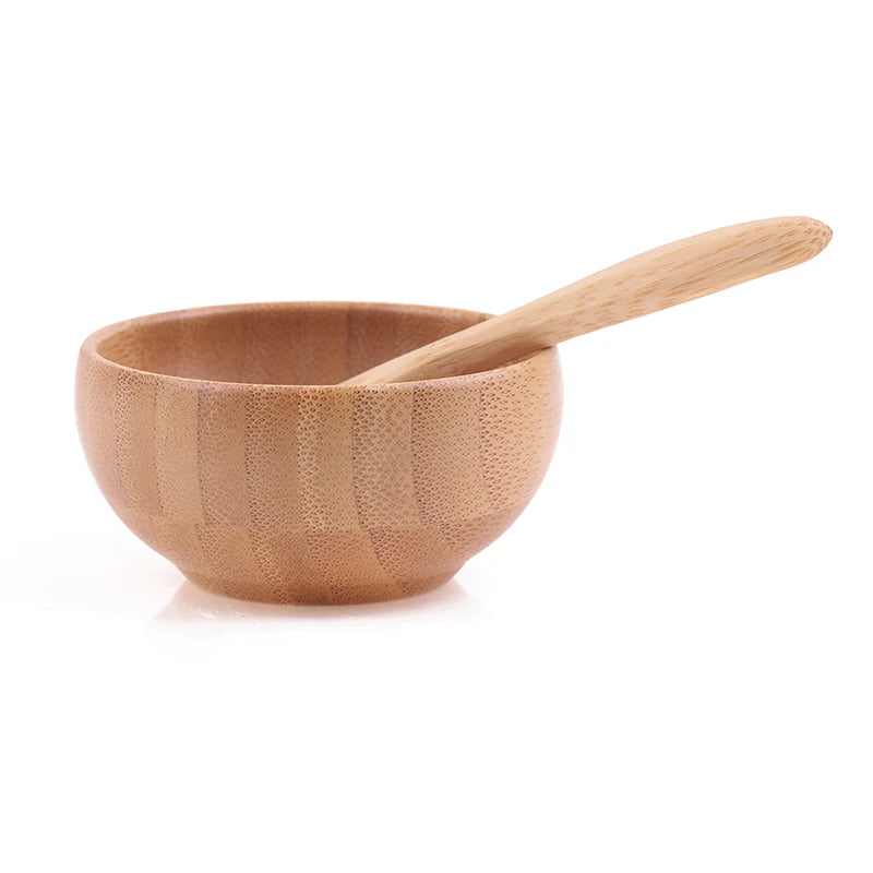 1set Mask Bowl Women Lady DIY Facial Mask Kit Face Mask Bamboo Bowl Mixing Stick Spoon Spatula Kit Cosmetic Beauty Tool SkinCare
