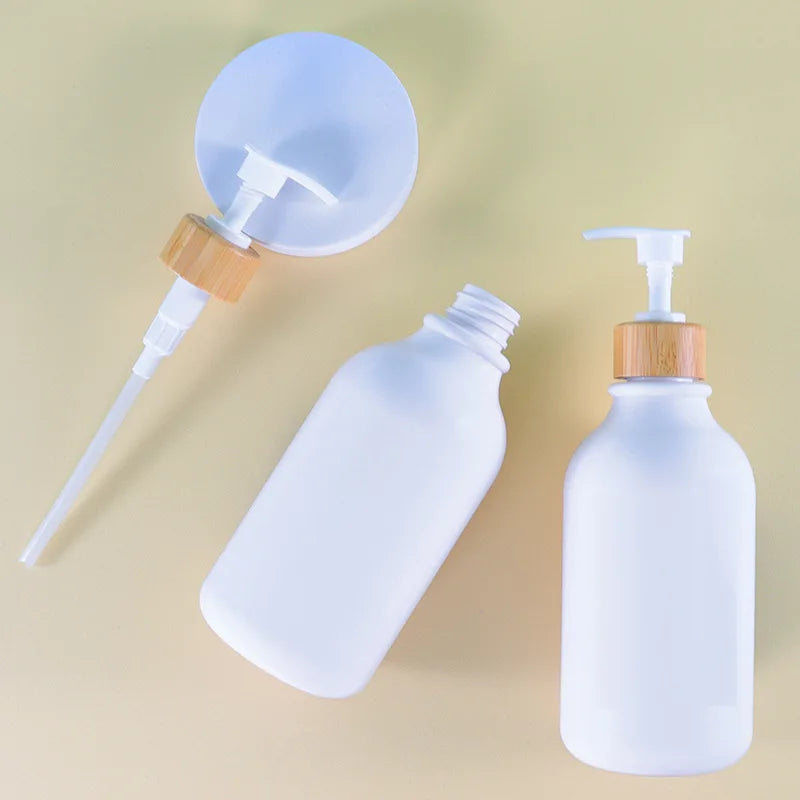 Bamboo Hand Soap Bottles Dispenser Kitchen Dishes Soap Dispenser Refillable Pump Dispenser Bottle Pump Home Organization Case