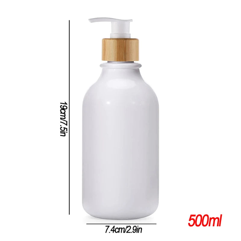 Bamboo Hand Soap Bottles Dispenser Kitchen Dishes Soap Dispenser Refillable Pump Dispenser Bottle Pump Home Organization Case