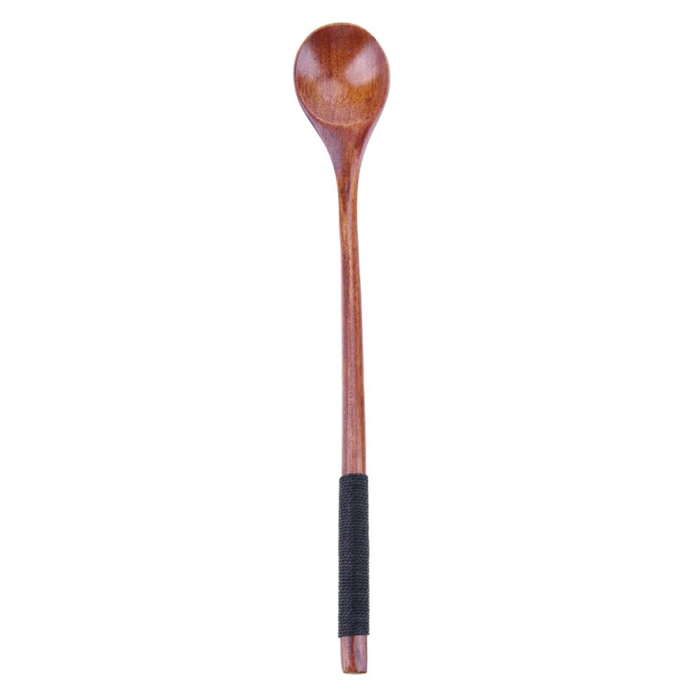 Wood Cooking Utensil Tea Leaf Matcha Sticks Teaware Spice Gadget Spoon Teaware Black Bamboo Kitchen Tool 180*10*10mm