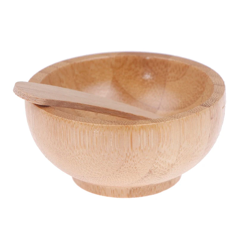 1set Mask Bowl Women Lady DIY Facial Mask Kit Face Mask Bamboo Bowl Mixing Stick Spoon Spatula Kit Cosmetic Beauty Tool SkinCare