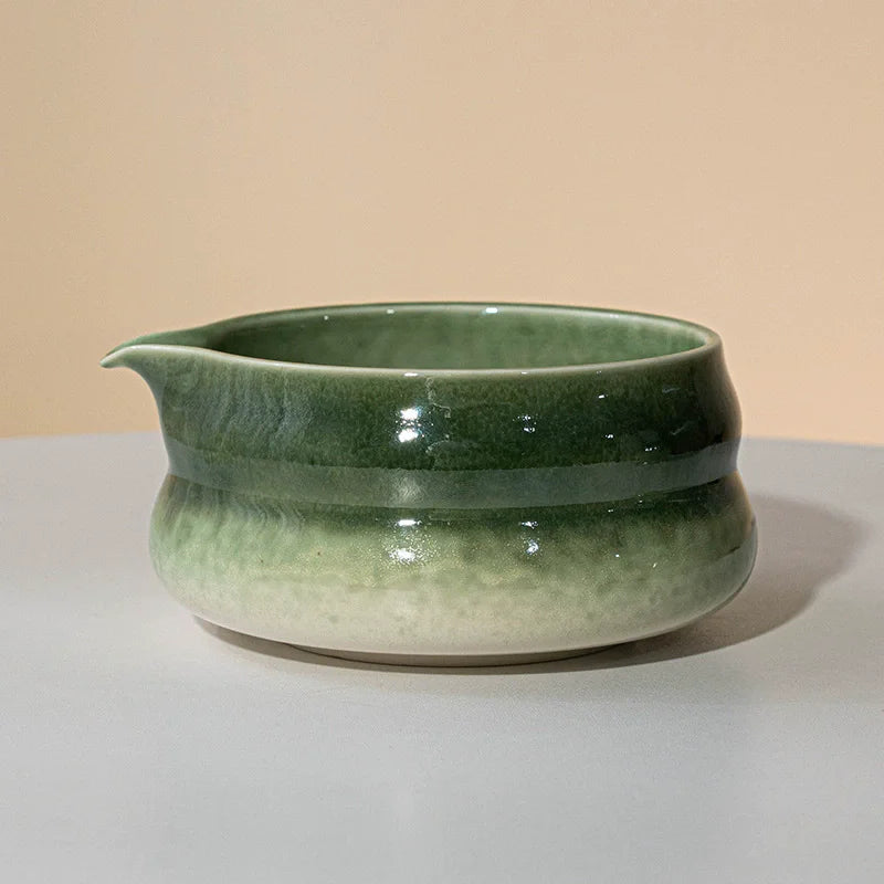Matcha bowl Ceramic Matcha Green Tea Chasen Holder Stand Bowl Bamboo Whisk Grinder Brushes Tea Tools Holder Gradient Color