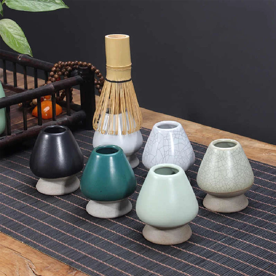 Matcha Tea Whisk Holder Ceramic Holder for Bamboo Matcha Chasen fit for Matcha Chasen Tea Set Accessories