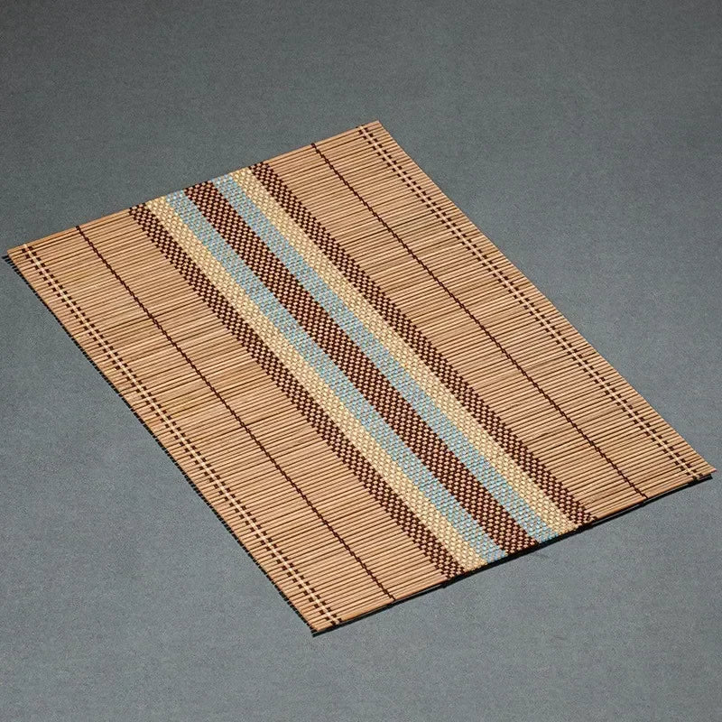 Bamboo Tea Mat Home Desktop Kung Fu Teaware Anti-scald Heat Insulation Cushion Kindergarten Dining Table Decoration Mats