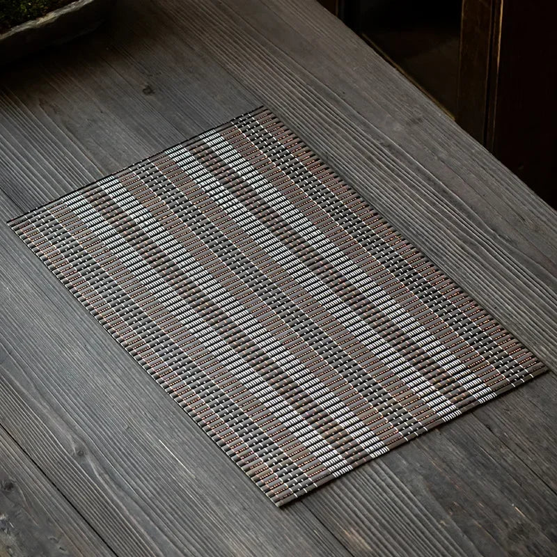 Bamboo Tea Mat Home Desktop Kung Fu Teaware Anti-scald Heat Insulation Cushion Kindergarten Dining Table Decoration Mats