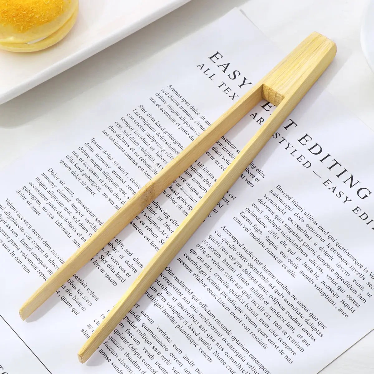 Ergonomic Bamboo Tongs - Kitchen Utensils for Comfort & Style