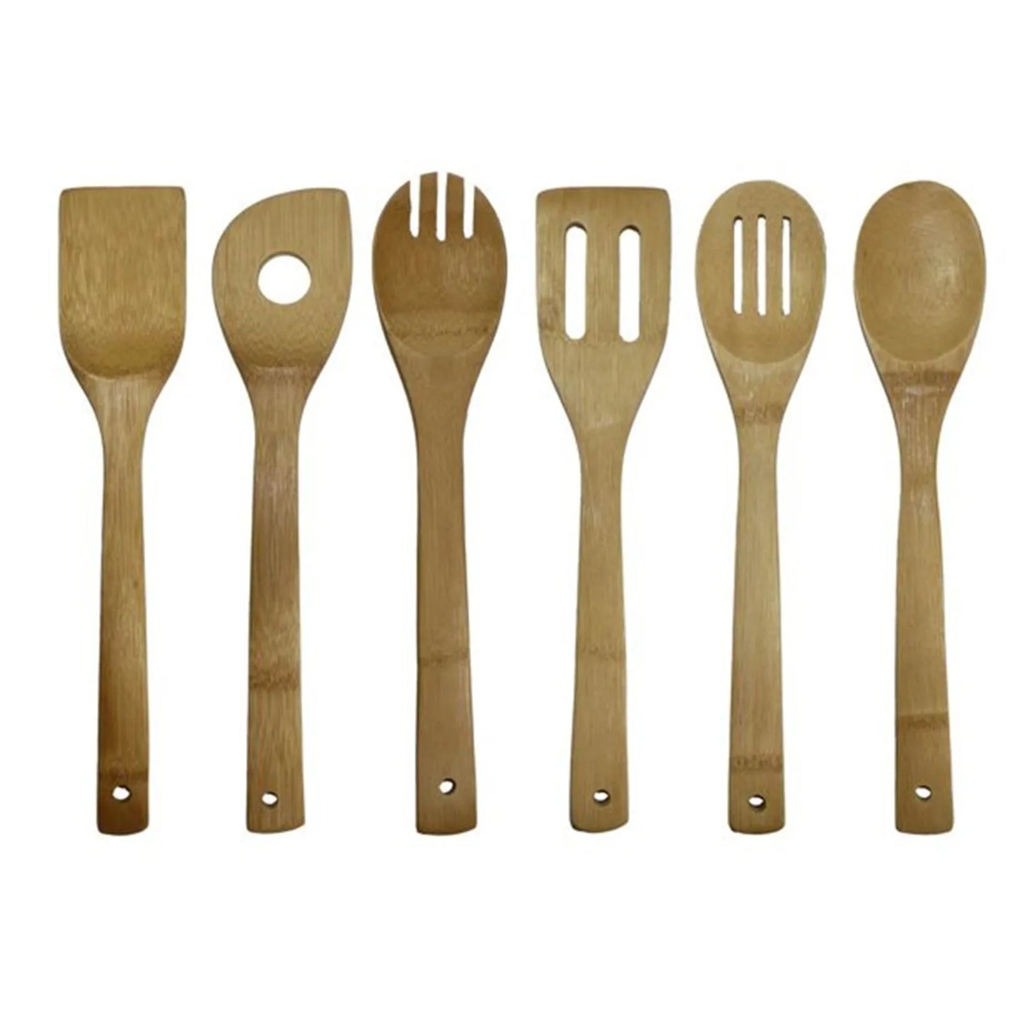 7 Piece Cooking Utensil Set | Wooden Spoons & Spatulas | Kitchen Tools