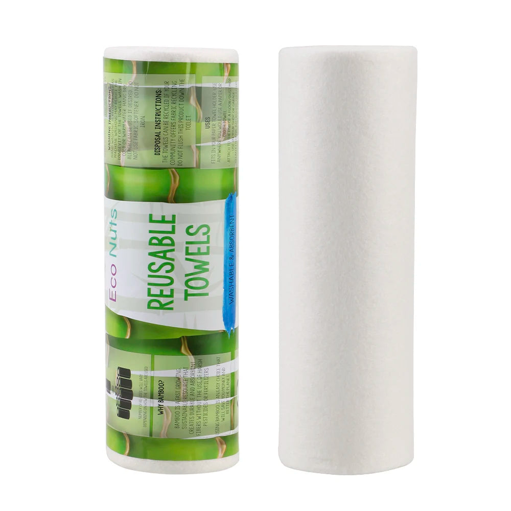 Experience the Luxury of Reusable Bamboo Towels - 25pcs/Roll - Washable & Absorbent