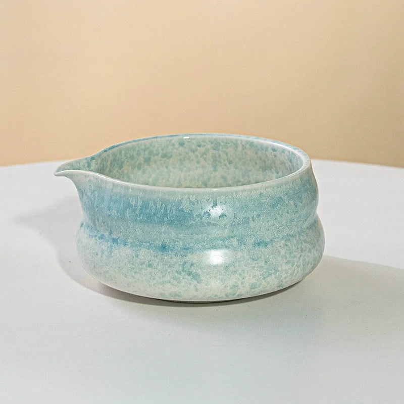 Matcha bowl Ceramic Matcha Green Tea Chasen Holder Stand Bowl Bamboo Whisk Grinder Brushes Tea Tools Holder Gradient Color