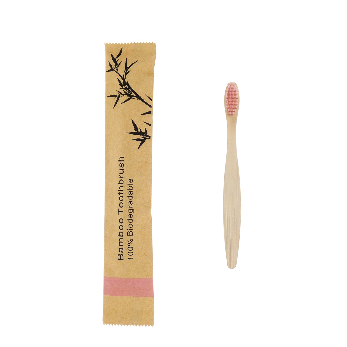 50Pcs Kids Bamboo Toothbrush Soft Bristles Eco Plastic-Free Toothbrushes Oral Care Wooden Tooth Brush Eco Bamboo Handle