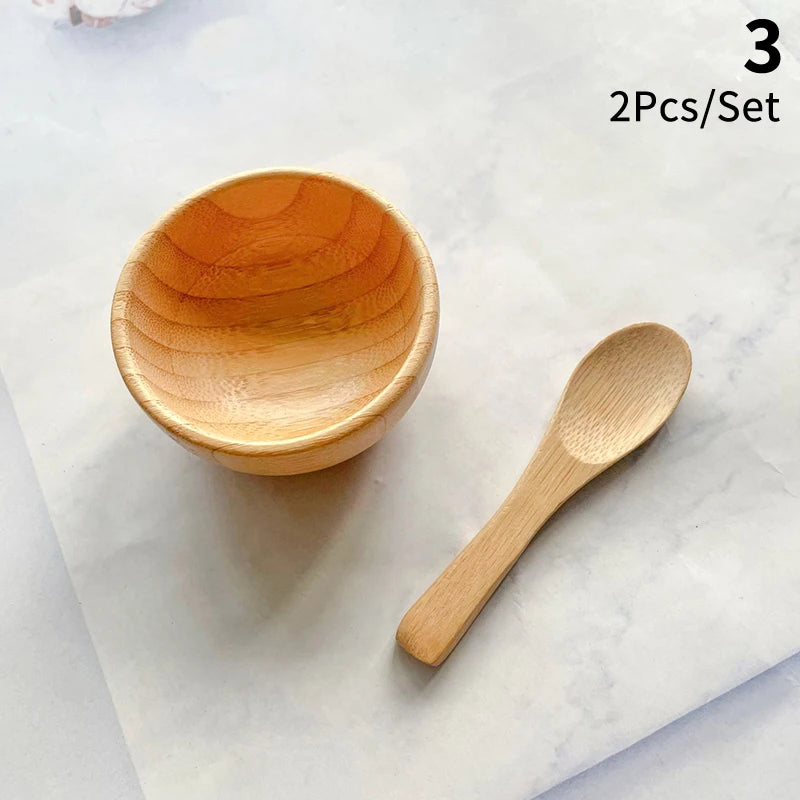 1set Mask Bowl Women Lady DIY Facial Mask Kit Face Mask Bamboo Bowl Mixing Stick Spoon Spatula Kit Cosmetic Beauty Tool SkinCare