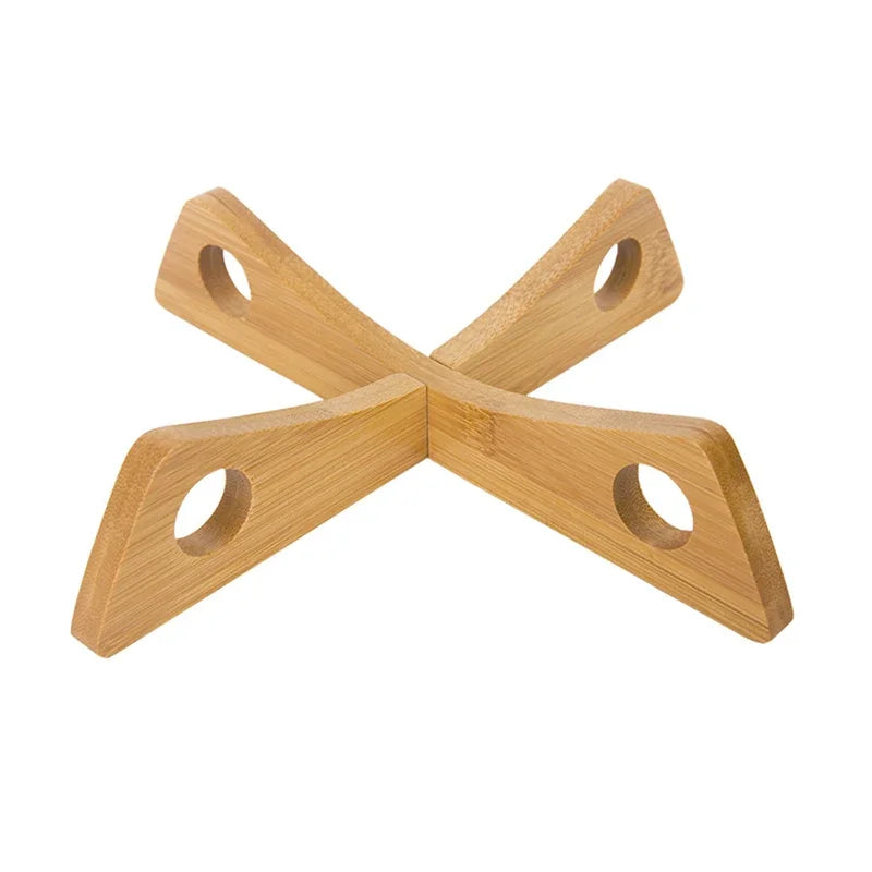 New Product Tray Rack Detachable Wood Table Mat Kitchen Pot Heat Insulated Cooling Dish Potholders Gadget Holder Kitchen Items