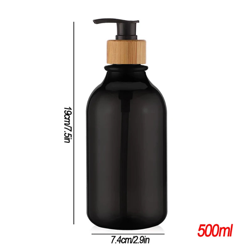 Bamboo Hand Soap Bottles Dispenser Kitchen Dishes Soap Dispenser Refillable Pump Dispenser Bottle Pump Home Organization Case