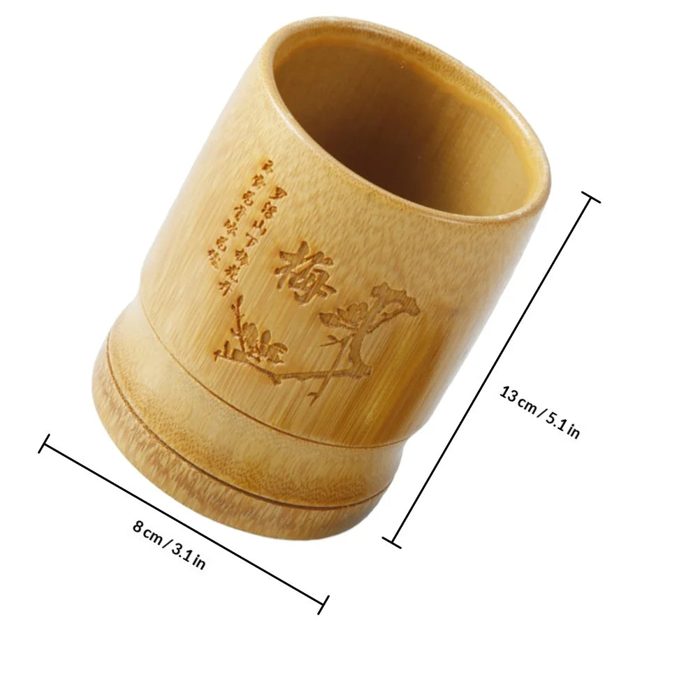 Kitchen Rice Measuring Cup Made of Bamboo Material Non-Stick Easy Clean Scoop for Baking Cooking Multi-Function Storage